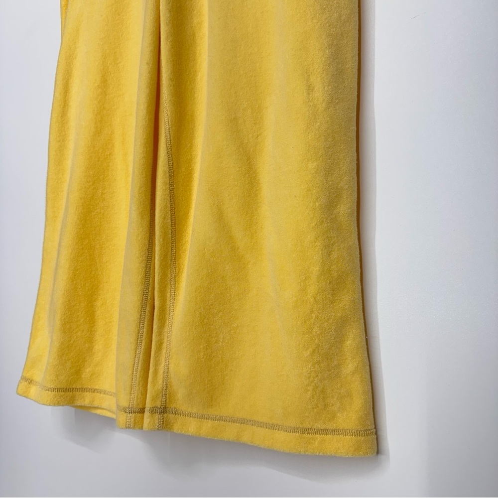 Boston Proper Solid Yellow Terrycloth Cropped Wid… - image 5